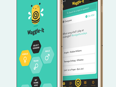 Waggle It app design design ui design ux design