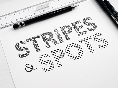 Stripes & Spots handlettering lettering letters spots stripes type typography