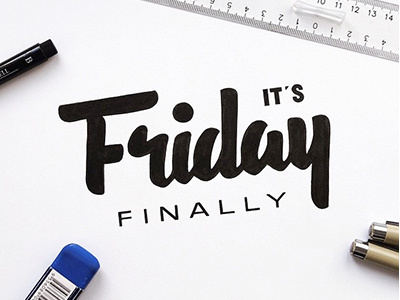 It's Friday! friday typography type letters font calligraphy lettering handlettering
