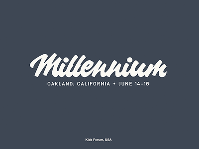 Millennium Children's Forum forum kids lettering logo logotype millennium
