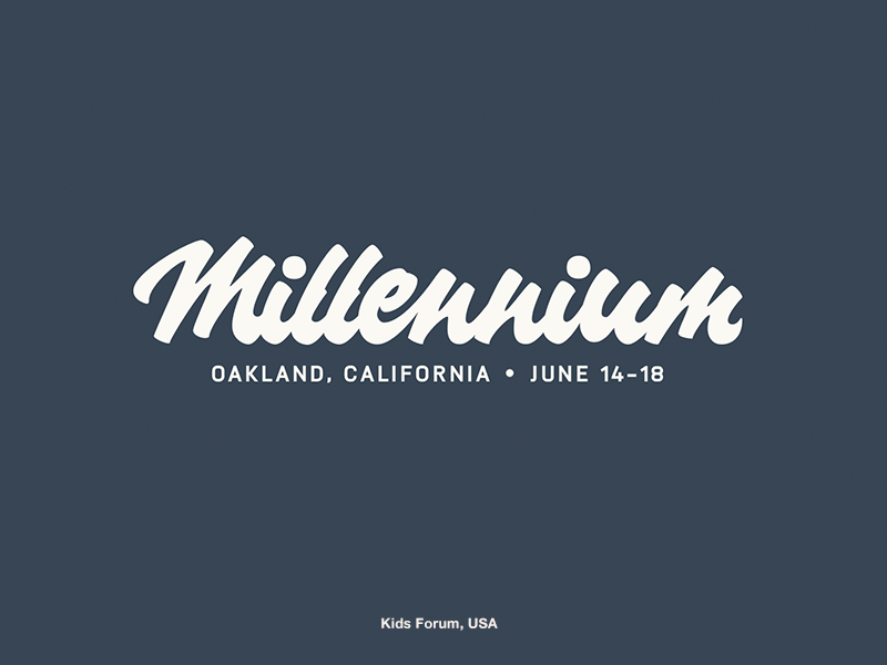 Millennium Children's Forum forum kids millennium logotype logo lettering