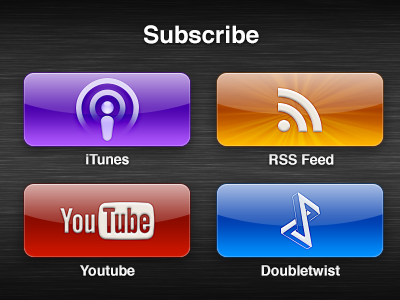 Apple TV Buttons apple tv buttons doubletwist itunes podcast rss subscribe youtube