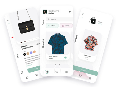 Clean e-commerce app concept
