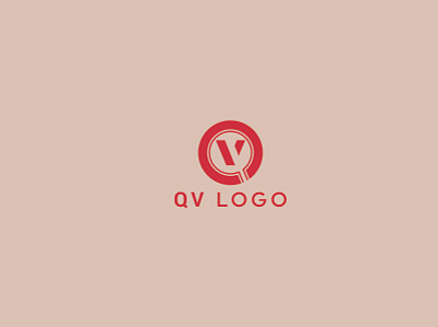 Q V Logo minimal typography web