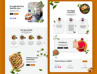 Restaurant Website Design beginners bi branding design designs entry level firstdesign graphic design ui