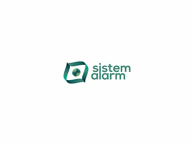 Sistem Alarm branding design flat logo