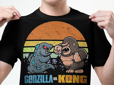 Godzilla VS Kong Chibi Vintage Shirt