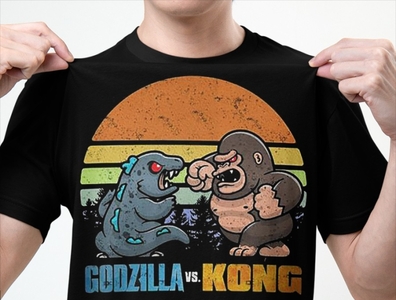 Godzilla VS Kong Chibi Vintage Shirt by Trending T-Shirt Design on Dribbble