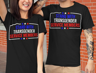 Stand With Transgender Service Members 2021 Shirt bisexual equality ftm gay gayrights lesbian lgbt lgbtq loveislove mtf nonbinary pride queer trans transgender transisbeautiful translivesmatter transpride transrights transrightsarehumanrights