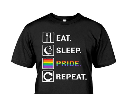 Eat Sleep Pride Repeat Trending Shirt bisexual follow gay gayboy gaypride instagay instagood instagram lesbian lgbt lgbtq lgbtqia like love loveislove pride pridemonth queer trans transgender
