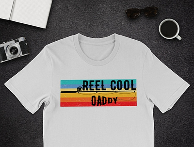 Reel Cool Daddy Retro Vintage T Shirt daddy dadlife dadshirt father fatherandson fatherdaughter fathers fathersday2021 fathersdaygift fathersdayshirt fathersdaytshirt fishingdaddy happyfathersday pa reelcooldaddy tshirt