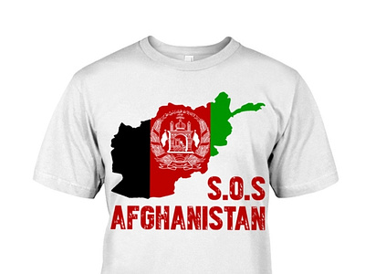 SOS Afghanistan Afghanistan Flag Map T-Shirt