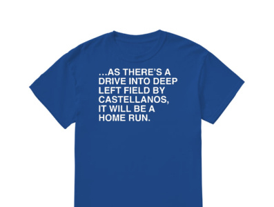 As There's A Drive Into Deep Left Field By Castell T-Shirt baseballplayer