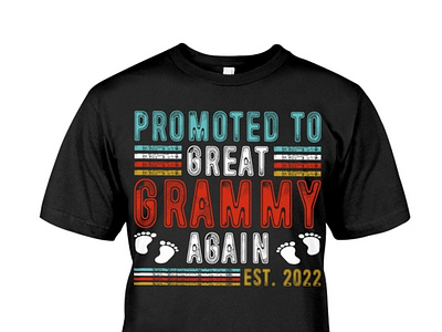 Promoted To Great Grammy Again EST 2022 T-Shirt