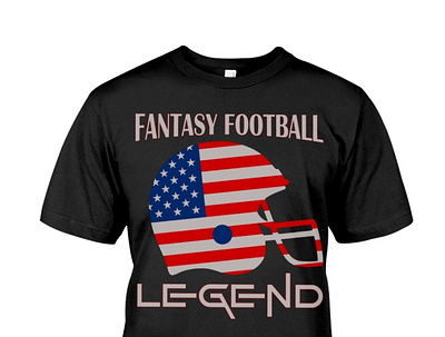 Fantasy Football Legend With American Flag T-Shirt nflfootball