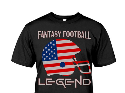 Fantasy Football Legend With American Flag T-Shirt