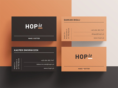HOPit business cards brew business cards copper craft hop stationery table