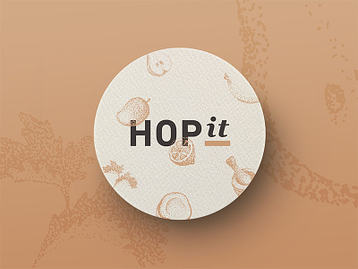 HOPit coaster beer brew brewery coaster craft dots hop illustration patch