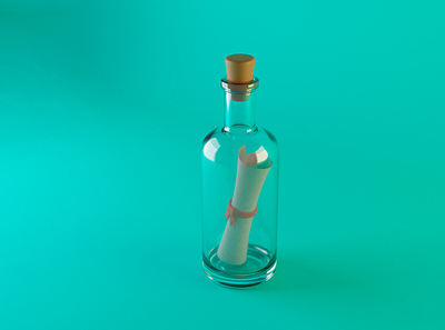 Treasure Bottle 3d blender character cinema4d design illustration zbrush
