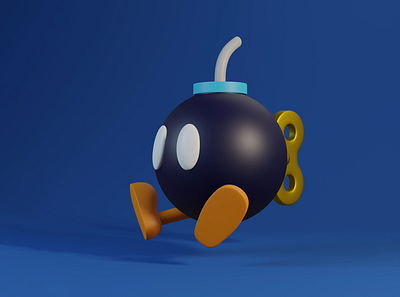 Character Bomb Omb - Mário 3d blender character cinema4d design illustration zbrush