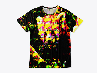 Panda abstract painting T-shirt