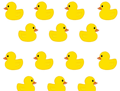 ducks pattern design flat illustration typography