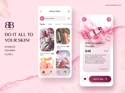 Skincare Cosmetics App - Beau & Bella