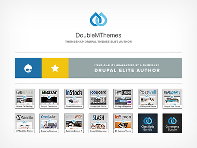 DoubleMThemes - Items Thumbnails drupal drupal themes author responsive retina ready thumbnails themes themesnap