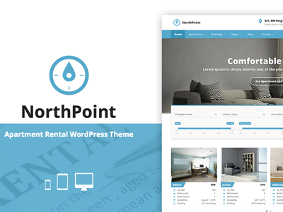 NorthPoint Apartment Rental WP Theme apartment home house rental theme web design wordpress