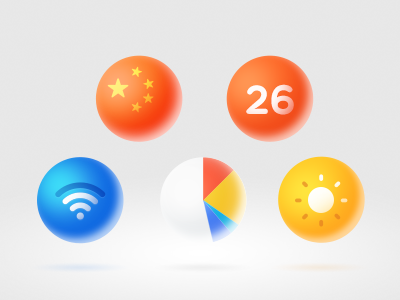 Remix OS2 system icons 09ui blue calendar china design icon number red sun system ui wifi