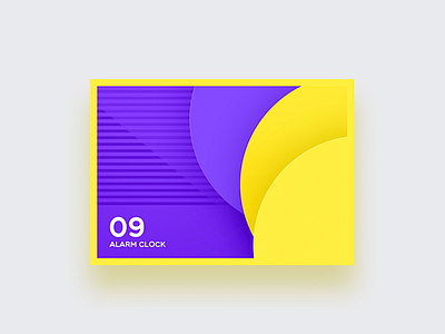 09 Clock Poster alarm app clock iphone purple ui yellow