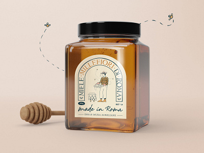 GRABees Honey Label branding design graphic design illustration logo packaging vector