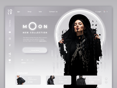 Concept fashion webstore. "LOLA Fashion" online shop. design fashion brand fashion store figma main page mobile design mobile version online shop portfolio web design website