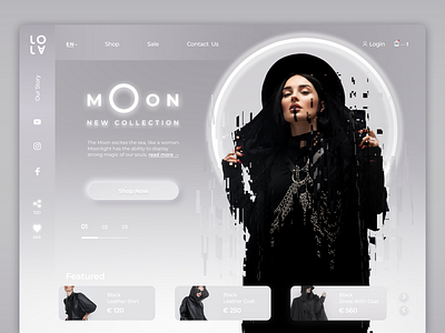 Concept fashion webstore. "LOLA Fashion" online shop.