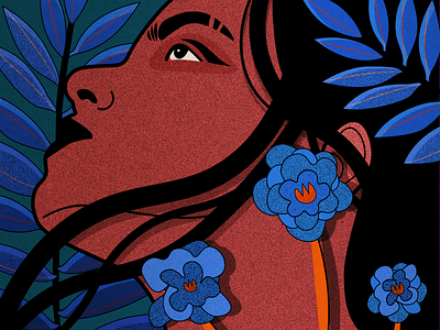 Blue design flower illustration illustration poster vector