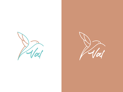 Hummingbird logotype. Simplicity and minimalism