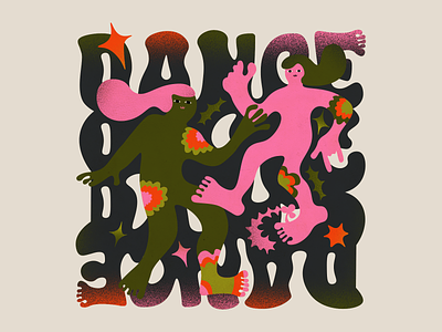 Let's Dance branding dance dancing design illustration party placard poster vector