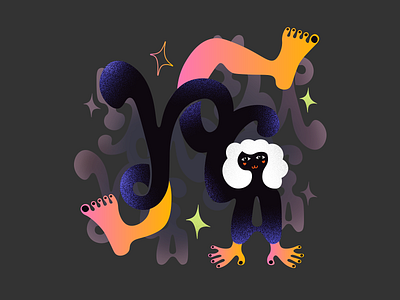 YOGA design illustration poster vector yoga