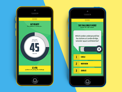 Quink [WIP] app blue countdown ios iphone mobile quiz trivia yellow