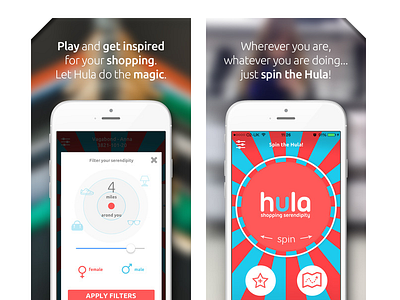 Hula App Store screens app app store discovery hula local retail shopping