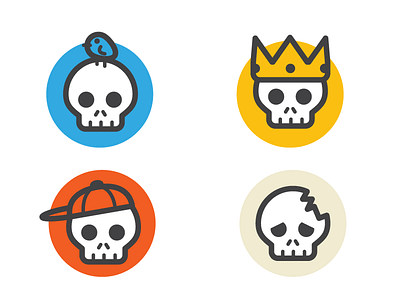 Skull Set 1 ai bone bonedaddy cute icon illustrator skull vector