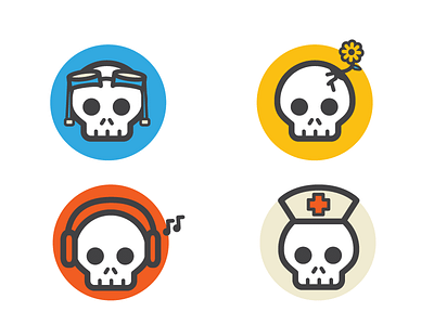 Skull Set 2 ai bone bonedaddy cute icon illustrator skull vector