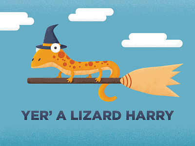 Yer A Lizard Harry! adobe ai harry illustration lizard potter ps texture wizard