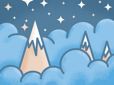 Cloudy Mountains ai blue cloudy mountain night ps stars