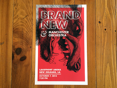 Brand New Tour Poster brand dog manchester new orchestra orleans poster red tour