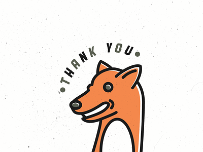 Thank You Card dog drugs fallout fox greeting card thank you thx