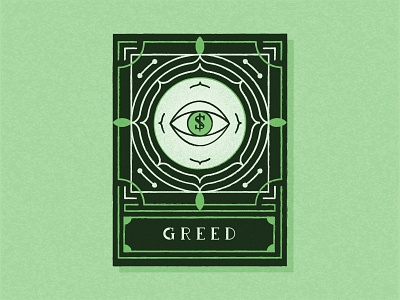 Greed adobe illustrator aksara type foundry collaboration flat design grain illustration seven deadly sins studio pinus texture vector