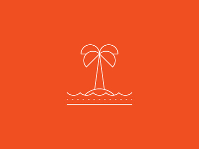 Palm Beach Icons beach design flat graphic icons minimal palm sand studio pinus summer sunset wave