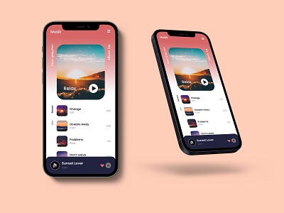 App Musik app design ui ux