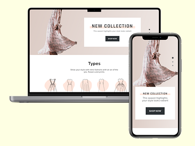 Dresses | Homepage Design design figma homepage homepage design mobile design ui ui design uiux user interface web design
